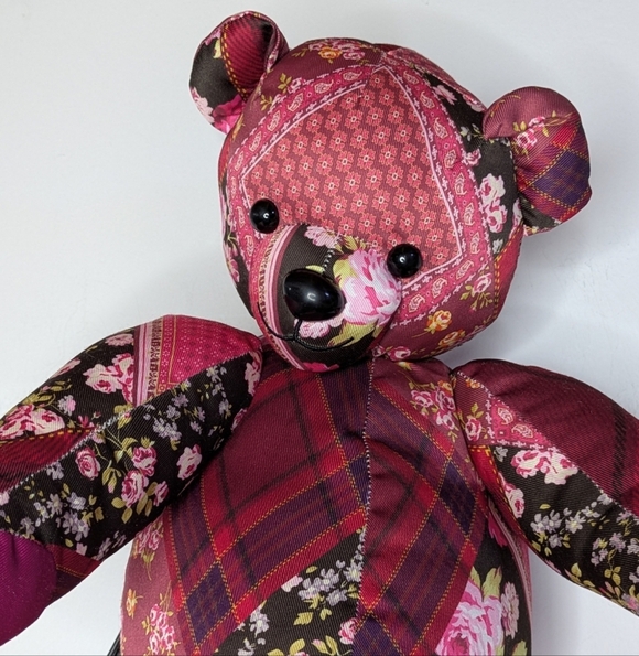 Delia\'s X Dolls Kill Pink Floral Patchwork Teddy Bear Backpack Purse main image 12
